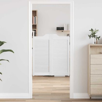 Врати с люлеещ се дизайн 1 чифт бели 90x80 cm