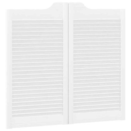 Врати с люлеещ се дизайн 1 чифт бели 90x80 cm