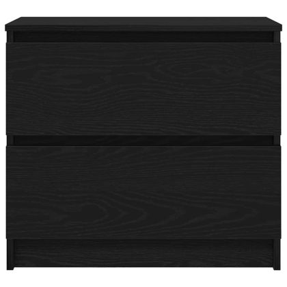 ТВ шкаф черен 60x35x54 cm Изработена дървесина