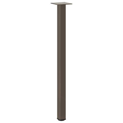 Крака за конзолна маса, 4 бр., естествена стомана, 72-74 см, стомана