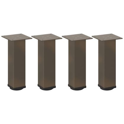 Крака за масичка за кафе, 4 бр., естествена стомана, 42-44 см, стомана