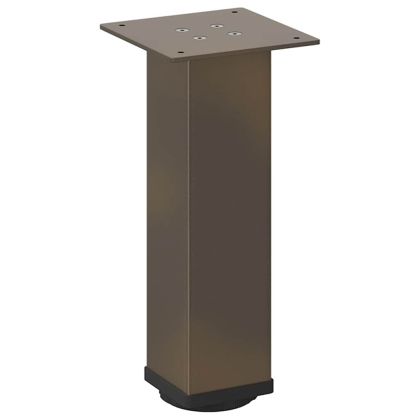 Крака за масичка за кафе, 4 бр., естествена стомана, 42-44 см, стомана