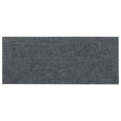 Изтривалки за стълби, самозалепващи се, 30 бр., 60x25 см, светлосиви, правоъгълни