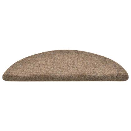 Изтривалки за стълби, самозалепващи се, 30 бр., 56x17x3 см, бежови, полукръгли