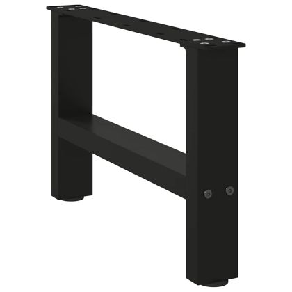 Крака за масичка за кафе, черни, 2 бр., 50 x (30-31) см, стомана