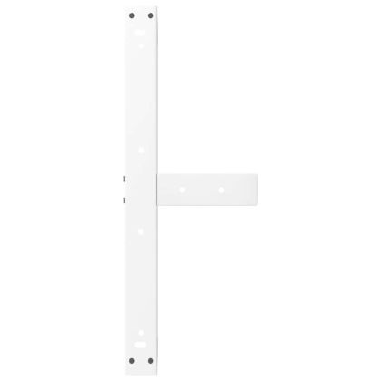 Крака за масичка за кафе, Т-образни, 2 бр., бели, 70x25x(42-43) см, стомана