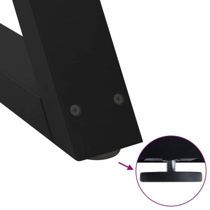 Крака за трапезна маса, 2 бр., черни, 80 x (72-73,3) см, стомана