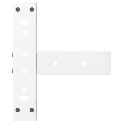 Крака за масичка за кафе, Т-образни, 2 бр., бели, 28x25x(42-43) см, стомана