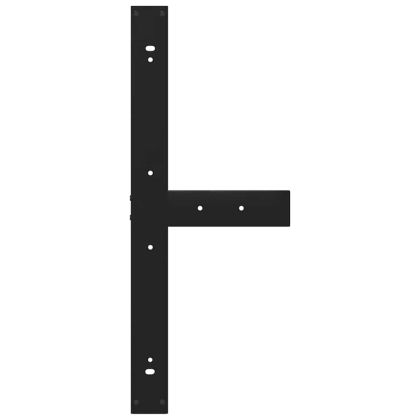 Крака за трапезна маса, Т-образни, 2 бр., черни, 100x35x(72-73) см, стомана