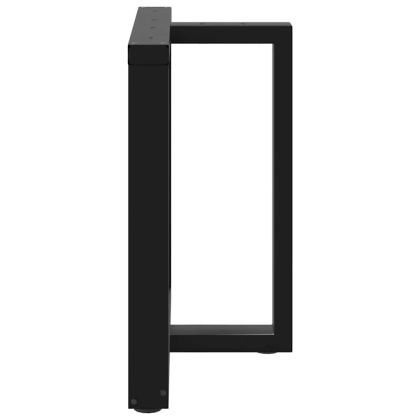 Крака за трапезна маса, Т-образни, 2 бр., черни, 70x35x(72-73) см, стомана