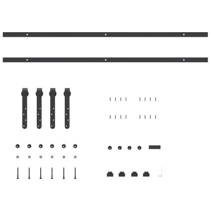 Комплект плъзгащи се врати за шкафове 213 см въглеродна стомана