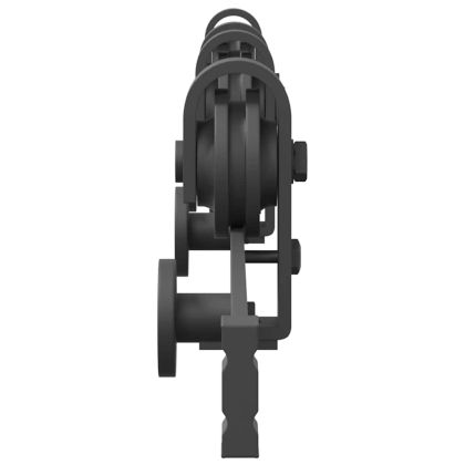 Комплект механизъм за плъзгаща врата, 183 см, стомана, черен