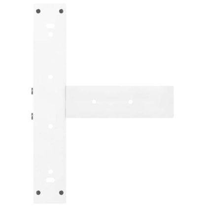 Крака за бар маса, Т-образни, 2 бр., бели, 50x35x(100-101) см, стомана