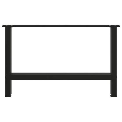 Крака за масичка за кафе, черни, 2 бр., 70 x (42-43) см, стомана