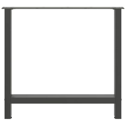 Крака за трапезна маса, антрацит, 2 бр., 70 x (72-73) см, стомана