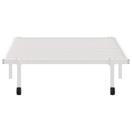 Рамка за легло без матрак Сгъваема бяла 100x200 cm Стомана