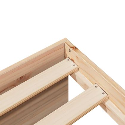 Дневно легло без матрак, 90x190 см, борово дърво масив