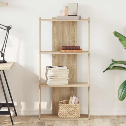 Библиотека 3 рафта сонома дъб 60x30x120 см инженерно дърво
