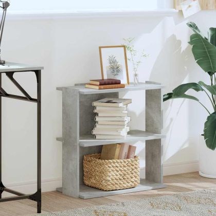 Библиотека 3 рафта бетонно сива 60x30x60 см инженерно дърво