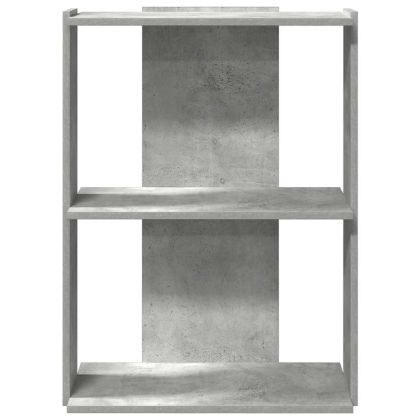 Библиотека 3 рафта бетонно сива 60x30x80 см инженерно дърво