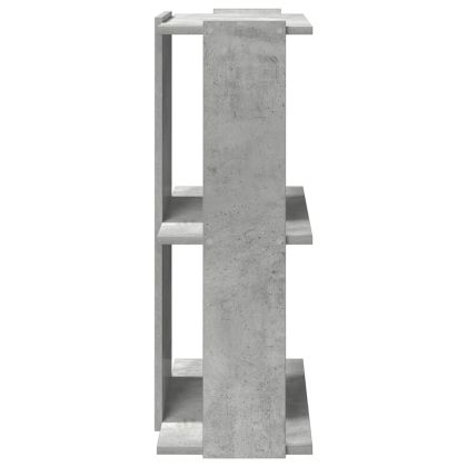 Библиотека 3 рафта бетонно сива 60x30x80 см инженерно дърво