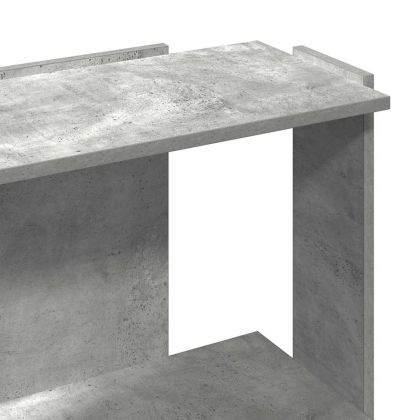 Библиотека 3 рафта бетонно сива 60x30x80 см инженерно дърво