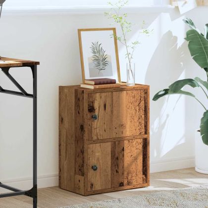 Библиотека, старо дърво, 40x24x52 см, инженерно дърво