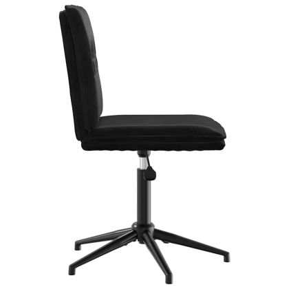 Трапезни столове, 2 бр, черни, кадифе