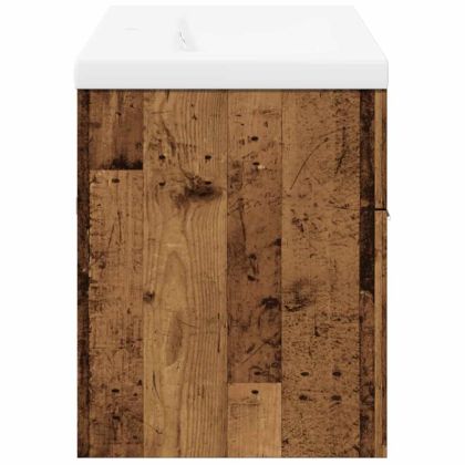 Комплект мебели за баня от 2 части старо дърво инженерно дърво