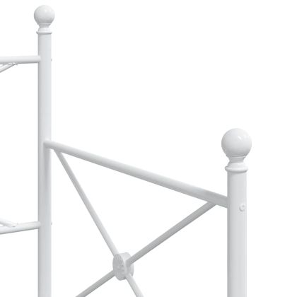 Дневна спалня с багажник без матрак Бяла 90х190 cm Стомана