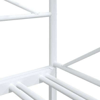 Дневна спалня с багажник без матрак Бяла 90х190 cm Стомана