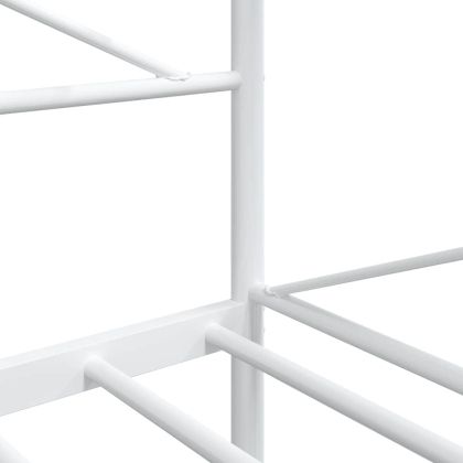 Дневно легло без матрак Бяло 100x190 cm Стомана