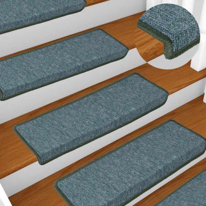 Изтривалки за стълби, 30 бр., 65x21x4 см, тъмнозелени, правоъгълни, кант