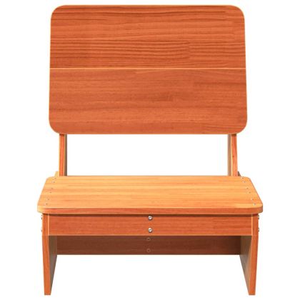 Градински столове 2 бр. восъчен кафяв 60x64x70,5 cm