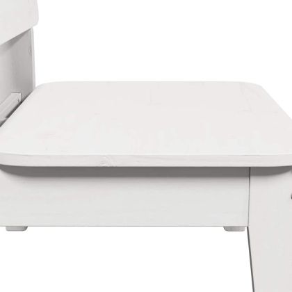 Градински столове 2 бр. бели 60x52,5x72cm масивна дървесина бор