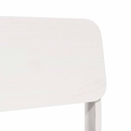 Градински столове 2 бр. бели 60x52,5x72cm масивна дървесина бор