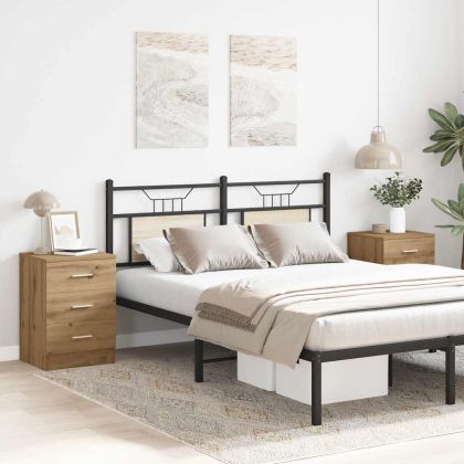 Нощни шкафчета 2 бр. дъб Artisan 38x35x55cm Инженерна дървесина