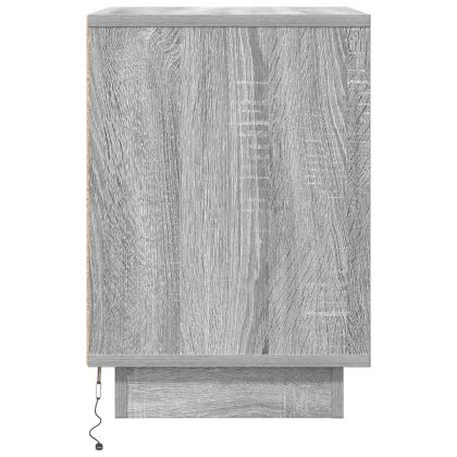 Нощен шкаф с LED осветление Grey Sonoma 38x34x50 cm