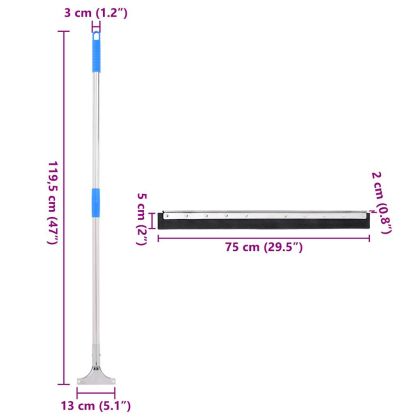 Подови стъргалки 5 бр. 75x122,5 cm стомана и гума
