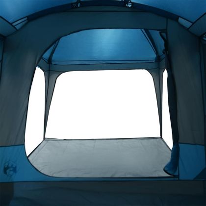 Семейна палатка с куполна веранда за 9души, синя, водоустойчива