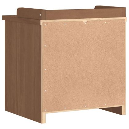 vidaXLL Пейка за антре SANDNES 45x40x50 cm масивна дървесина бор