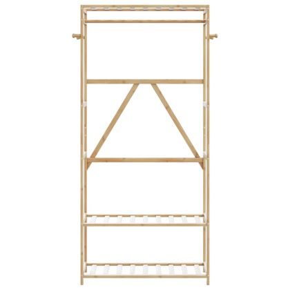 Закачалка за дрехи с рафтове 80x40x175 см бамбук