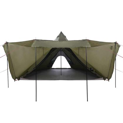Семейна палатка, типи, 8-местна, маслиненозелена, водоустойчива
