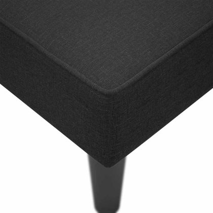 Шезлонг с десен подлакътник Черна тъкан