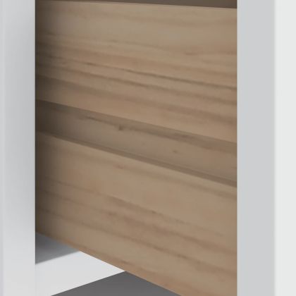 vidaXLL Пейка за антре SANDNES Бяла 87x40x50 cm Масивна дървесина Бор