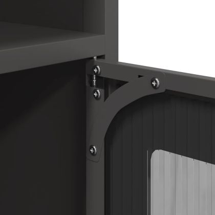 Нощно шкафче черно 36x39x78 cm Студено валцувана стомана