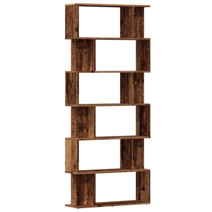 Шкаф за книги от старо дърво 80x24x192 cm Инженерна дървесина