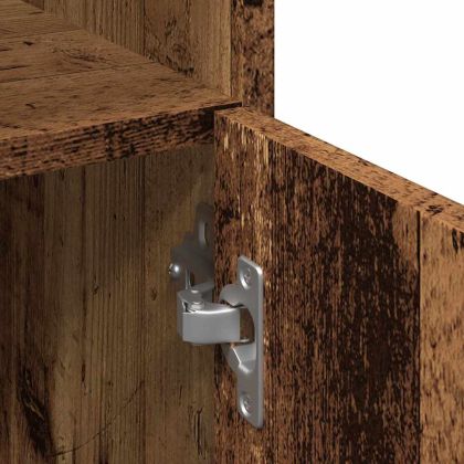 Шкаф за баня от старо дърво 30x30x179 cm Инженерна дървесина