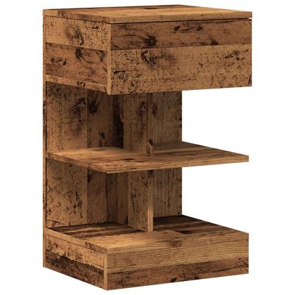 Нощно шкафче от старо дърво 40x35x65 cm Инженерна дървесина