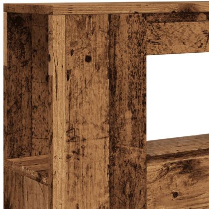 LED табла за глава Старо дърво 100x18,5x103,5 cm